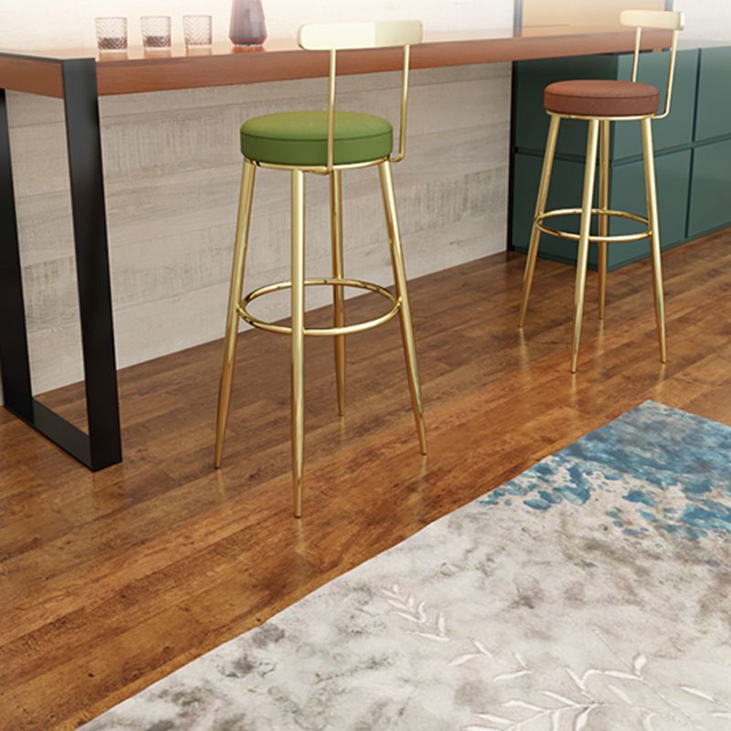 Industrial Low Back Counter Stool Armless Bar Chair with Metal Footrest