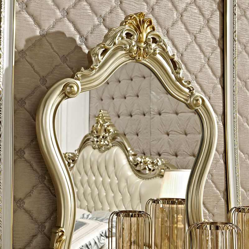 Victorian 2-Drawer Dressing Table Stool Set Solid Wood Vanity Desk Clearhalo 'Bedroom Furniture' 'furn' 'furn_makeup_vanities' 'Furniture' 'Makeup Vanities' 'makeup_vanities' 1200x1200_cc0cc992-0b9e-4938-b4ab-16e8fd2674aa