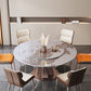 Modern Round Table Sintered Stone Dining Table with Turntable Clearhalo 'Dining Tables & Seating' 'Dining Tables' 'dining_table' 'furn' 'furn_dining_table' 'Furniture' 'Kitchen & Dining Furniture' 1200x1200_cc0d296c-3d92-49df-af19-69f6cdc16416