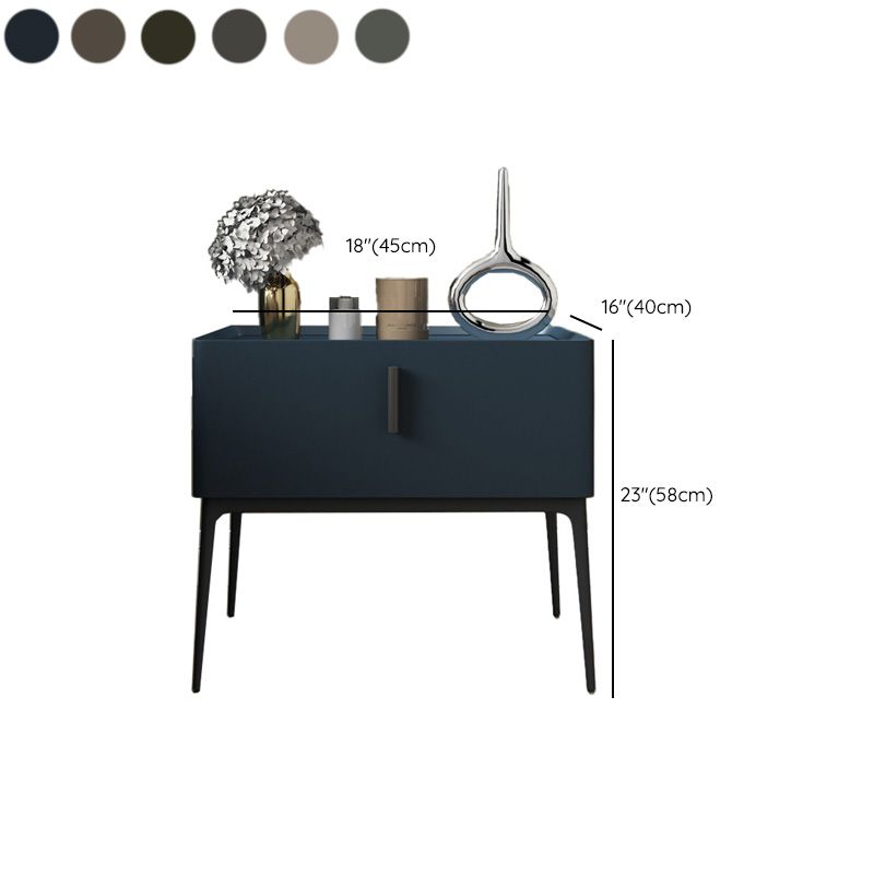 Cama de cuero Nightsand Clásica Gamam Gabinete con cajón