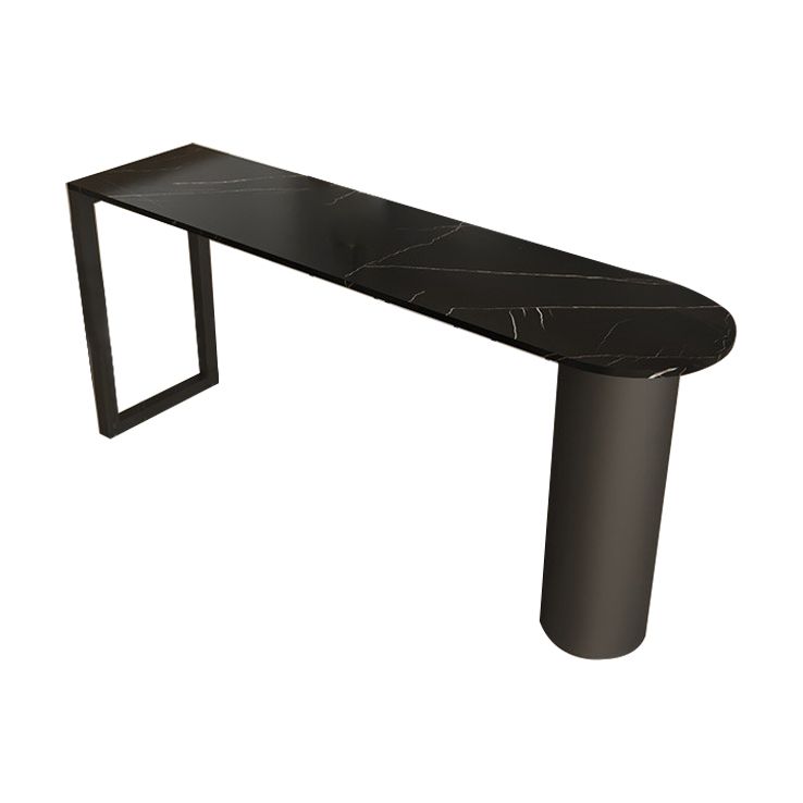 Marble Modern Double pedestal Patio Bar Table Indoor Bistro Bar Height Cocktail Table Clearhalo 'Bar Furniture' 'Bar Tables' 'bar_tables' 'furn' 'furn_bar_tables' 'Furniture' 'furniture_bar_tables' 'Kitchen & Dining Furniture' 1200x1200_cc0dcae6-de43-4272-a769-573a27c82873