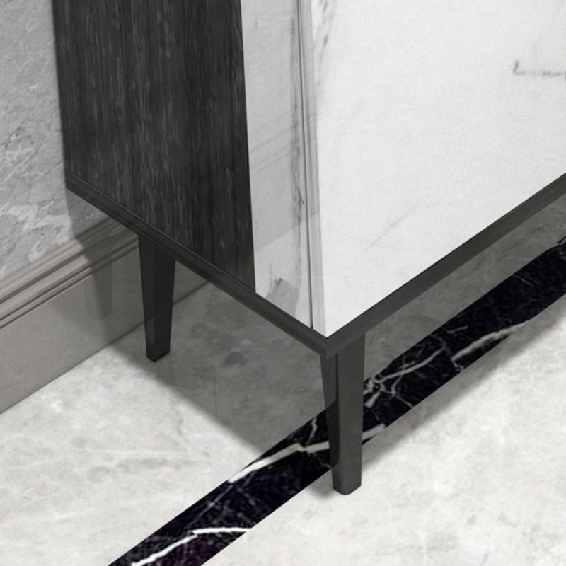 Glam Cabinets Dining Buffet 2-Drawer Glass Doors Buffet Sideboard Clearhalo 'buffet_sideboard' 'Buffets & Sideboards' 'furn' 'furn_buffet_sideboard' 'Furniture' 'Kitchen & Dining Furniture' 1200x1200_cc0e8283-cdb8-4bdc-a720-72d942c1402f