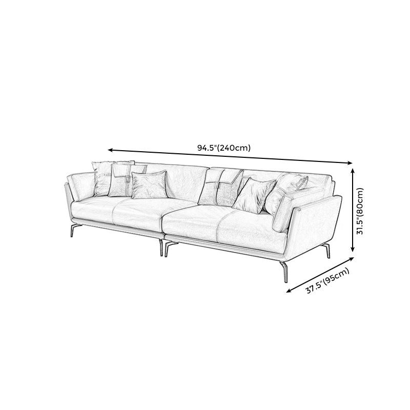 32" High Contemporary Square Arm Standard Sofa with Loose Back for Living Room, Brown Clearhalo 'furn' 'furn_sofas' 'Furniture' 'furniture_sofas' 'Living Room Furniture' 'Sofa' 'sofas' 1200x1200_cc0ee859-4e0b-4ead-952d-7d29891aba39