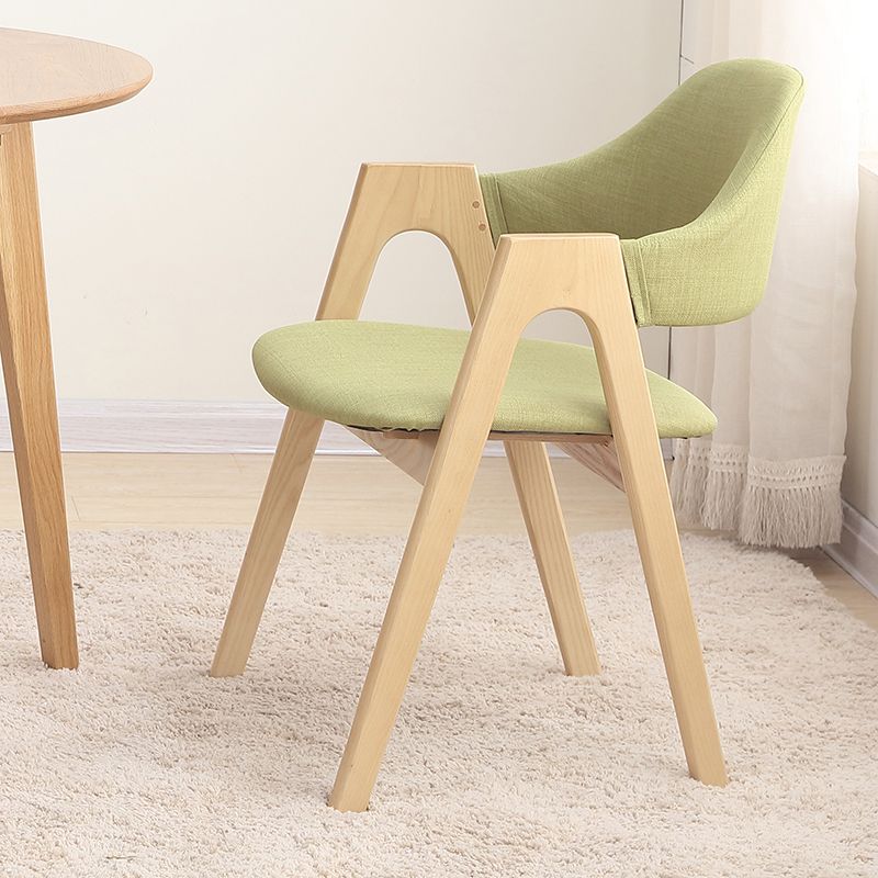 Modern Dining Armchair Upholstered Arm Chairs with Wood Legs (Set of 2) Clearhalo ' kitchen&dining_furn' 'Dining Chairs' 'Dining Tables & Seating' 'dining_chair' 'furn' 'furn_dining_chair' 'Furniture' 'furniture_dining_chair' 'Kitchen & Dining Furniture' 'kitchen' 1200x1200_cc10696a-aaa2-49a3-aec7-1a164e0afd8f