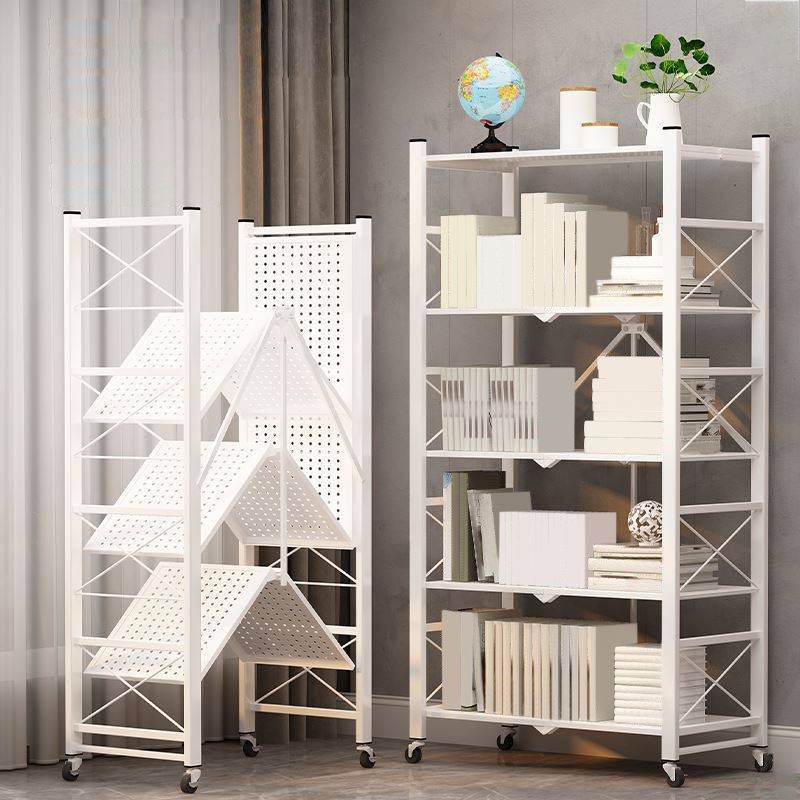 Modern Metal Etagere Shelf Bookcase Open Book Shelf for Study Room