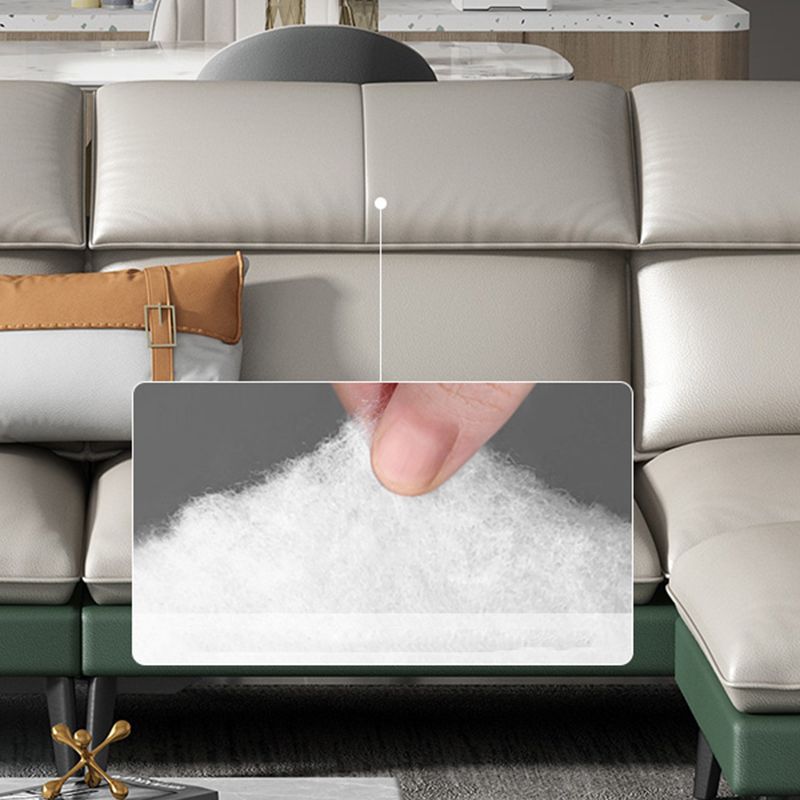 Couleur de couleur en mousse Épouillé bras étanche canapé en cuir authentique pour la maison