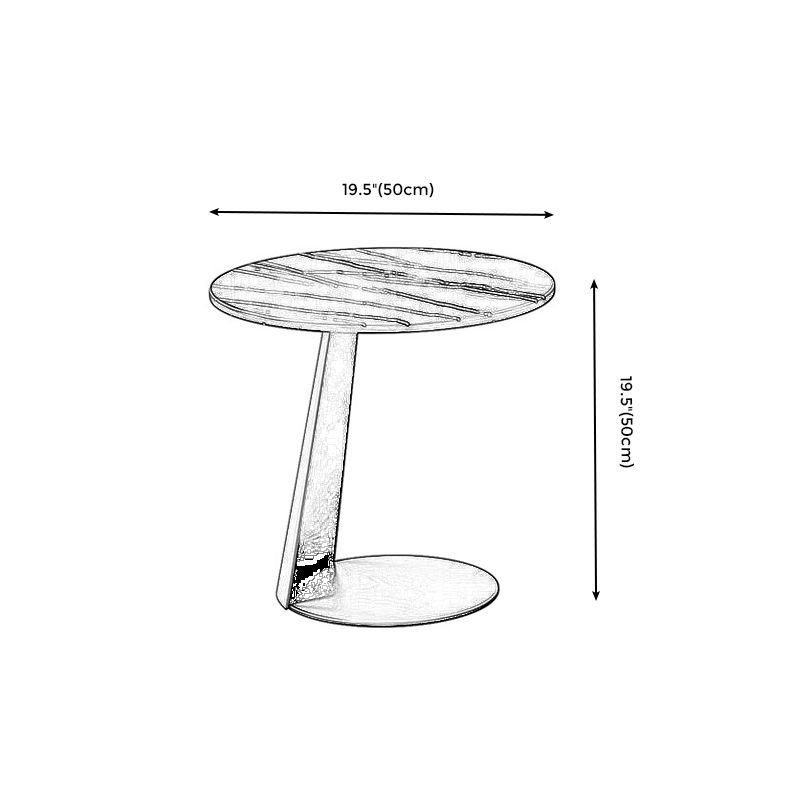 Contemporary Coffee Table Round Faux Marble Cocktail Table Clearhalo 'Coffee & Accent Tables' 'Coffee Tables' 'coffee_tables' 'furn' 'furn_coffee_tables' 'Furniture' 'furniture_coffee_tables' 'Living Room Furniture' 1200x1200_cc1318ed-354f-4ea6-8d0c-8d7567083423