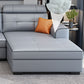 Contemporary Stain-resistant Sectional L-shape Sqaure Arm Sectional in Grey Clearhalo 'furn' 'furn_sectionals' 'Furniture' 'Living Room Furniture' 'Sectionals' 1200x1200_cc164496-f131-4721-ade1-e15f267710d0