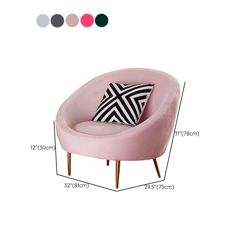 Basic Four Leg Balloon Chair Living Room Chair with Gold Tone Legs Clearhalo 'Accent Chairs' 'accent_chairs' 'Chairs & Seating' 'furn' 'furn_accent_chairs' 'Furniture' 'Living Room Furniture' 1200x1200_cc193a0f-b67d-49f8-be64-a0302511386f