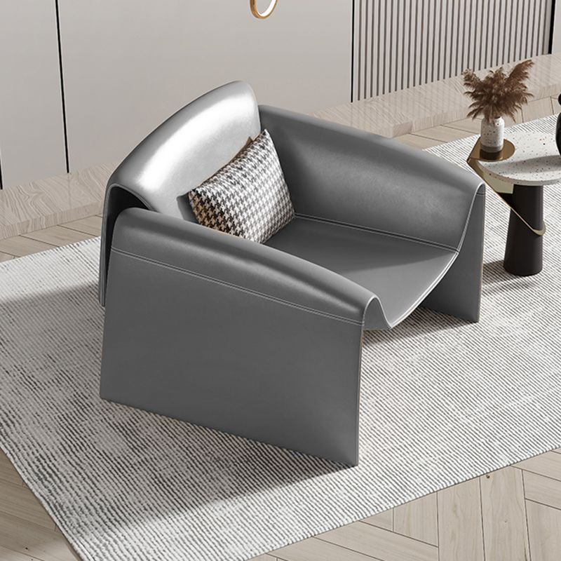 Solid Color Lounge Chair with a Headrest, Modern Accent Chair Clearhalo 'Accent Chairs' 'accent_chairs' 'Chairs & Seating' 'furn' 'furn_accent_chairs' 'Furniture' 'Living Room Furniture' 1200x1200_cc1973bc-0ff6-45fa-9d53-d115f4cc5366