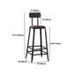 Industrial Rectangular Bar Pub Table Set 1/5 Pcs Solid Wood Top Bar Table with Iron Stools