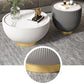 Stone Round Coffee Table Glam Pedestal Coffee Cocktail Table Set Clearhalo 'Coffee & Accent Tables' 'Coffee Tables' 'coffee_tables' 'furn' 'furn_coffee_tables' 'Furniture' 'Living Room Furniture' 1200x1200_cc1a91d8-c81c-4e7c-8a75-65ffac98b6bb