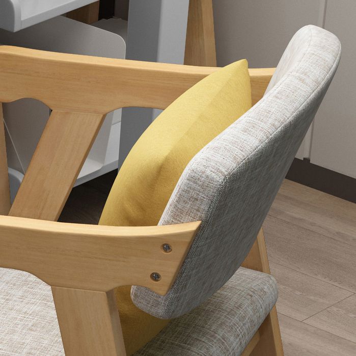 Open Back Dining Chair Upholstered Arm Single Dining Chair with Wood Legs Clearhalo ' kitchen&dining_furn' 'Dining Chairs' 'Dining Tables & Seating' 'dining_chair' 'furn' 'furn_dining_chair' 'Furniture' 'furniture_dining_chair' 'Kitchen & Dining Furniture' 'kitchen' 1200x1200_cc1c58d7-bc8e-42a6-8491-6ab7bbee1a4a