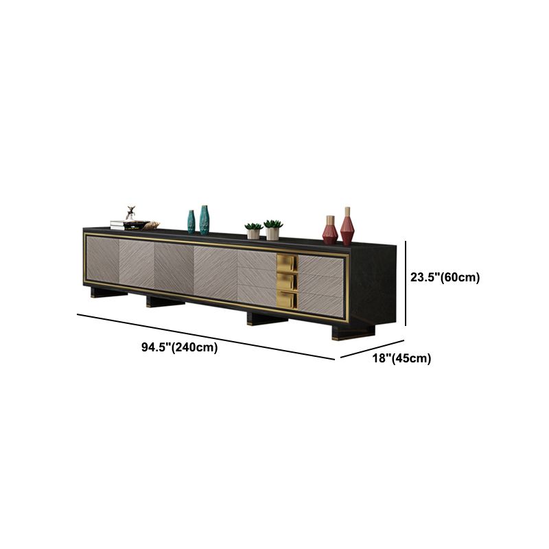 Luxury Black Enclosed TV Storage Home Rectangle Glass TV Cabinet Clearhalo 'furn' 'furn_tv_stands_entertainment_centers' 'Furniture' 'Living Room Furniture' 'TV Stands & Entertainment Centers' 'TV Stands & Media Storage Furniture' 'tv_stands_entertainment_centers' 1200x1200_cc1c85d4-b17b-47a4-9c9f-7df3520380f3