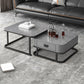 Ensemble de table basse carrée Frame Ensemble de table basse gigogne Glam avec tiroir