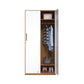 Hinged Wardrobe Armoire with Garment Rod Steel Wardrobe Cabinet