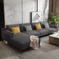 L-shape 4-seater Fabric Sectional Slipcovered Square Arm Sectional Clearhalo 'furn' 'furn_sectionals' 'Furniture' 'Living Room Furniture' 'Sectionals' 1200x1200_cc1e08b9-aa06-4c23-8f3d-c0ee9b18fbaf