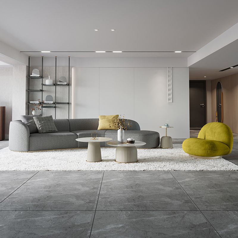 Ultra-Modern Polyester Blend Tight Back Sofa 27.56"High Tuxedo Arm Sofa Clearhalo 'furn' 'furn_sectionals' 'Furniture' 'furniture_sectionals' 'kitchen' 'kitchen_sectionals' 'Living Room Furniture' 'Sectionals' 1200x1200_cc1e3fad-1a2c-461b-b09a-0def8706386a