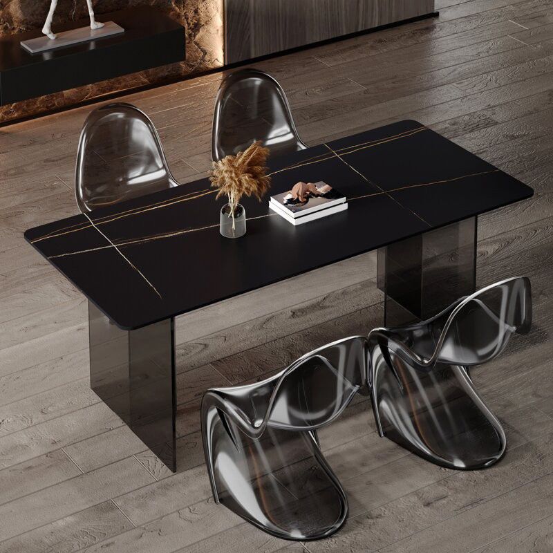 Table à manger en pierre moderne médiévale, Table à Double piédestal pour cuisine