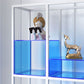 Open Back Standard Bookshelf Modern Style Acrylic Bookcase with Shelves