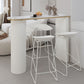 Stone Bar Dining Table Modern Oval Bar Table with Double Pedestal for Kitchen Dining Room Clearhalo 'Bar Furniture' 'Bar Tables' 'bar_tables' 'furn' 'furn_bar_tables' 'Furniture' 'furniture_bar_tables' 'Kitchen & Dining Furniture' 1200x1200_cc2477ac-9008-4a84-abf7-d0b9e731a14d