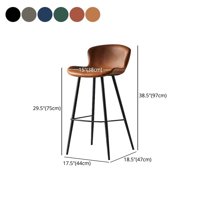 Metal Industrial Kitchen Dining Room Armless Stool Low Back Bar Stool Clearhalo 'Bar Furniture' 'Bar Stools' 'bar_stools' 'Furniture' 'furniture_bar_stools' 'Kitchen & Dining Furniture' 1200x1200_cc24af08-4fd4-4eae-98b0-5e9c7d004a43