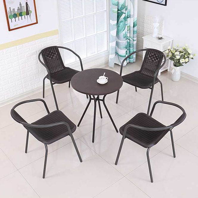 Eigentijdse stijl armstoel plastic dineren accentstoel voor eetkamer