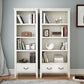 Solid Wood Closed Back Bookshelf Nordic Standard Bookcase with Shelves