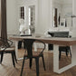 Rectangle Double Pedestal Luxury Dining Table Fixed Table with Pine Solid Wood Clearhalo 'Dining Tables & Seating' 'Dining Tables' 'dining_table' 'furn' 'furn_dining_table' 'Furniture' 'furniture_dining_table' 'Kitchen & Dining Furniture' 'kitchen' 'kitchen_dining_table' 1200x1200_cc2637c3-7bb5-4d2c-9c1c-51e291b8df18