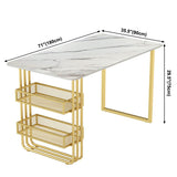 Metal Modern Rectangle Indoor Table Sintered Stone Table for Kitchen and Dining Room Clearhalo ' dining_table' 'Dining Tables & Seating' 'Dining Tables' 'furn' 'furn_dining_table' 'Furniture' 'furniture_dining_table' 'Kitchen & Dining Furniture' 'kitchen&dining_furn' 'kitchen' 'kitchen_dining_table' 1200x1200_cc265843-4a68-4950-a095-6814a67a0a24
