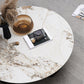 Table basse avec plateau en pierre avec 3 pieds en métal de 15,75 pouces de haut pour le salon