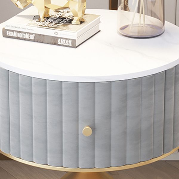 Contemporary Accent Table Nightstand Stone Bedside Cabinet with Drawer Clearhalo 'Bedroom Furniture' 'furn' 'furn_night_stand' 'Furniture' 'night_stand' 'Nightstands' 1200x1200_cc29344b-4a06-4025-a169-74222a52e586