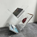 Modern Antique Finish Shelf Bookcase Acrylic Book Shelf with Shelves Clearhalo 'Bookcases' 'furn' 'furn_bookcases' 'Furniture' 'Office Furniture' 1200x1200_cc2b82cb-f4fa-4a16-9530-81ff51348828