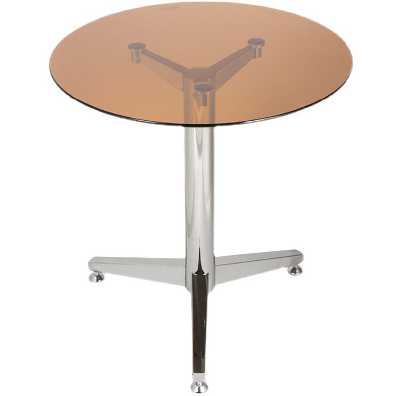 Modern Round Dining Room Table Tempered Glass Table with Pedestal Base Clearhalo ' dining_table' 'Dining Tables & Seating' 'Dining Tables' 'furn' 'furn_dining_table' 'Furniture' 'furniture_dining_table' 'Kitchen & Dining Furniture' 'kitchen&dining_furn' 'kitchen' 'kitchen_dining_table' 1200x1200_cc2be1e5-04f9-4683-b69b-f0b07dd5346a