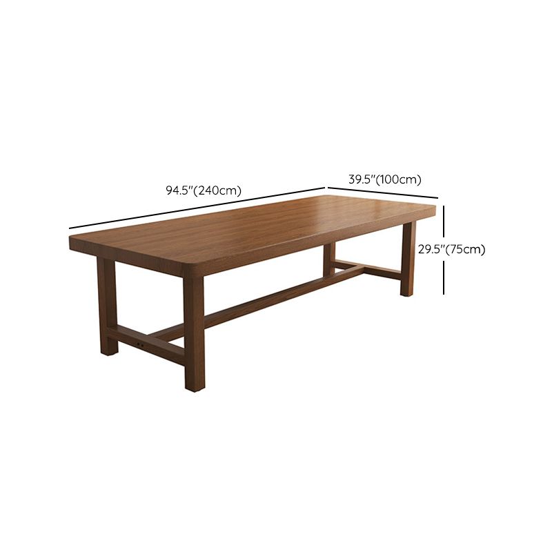 Contemporary Solid Wood Writing Desk 29.53" Tall Rectangle Office Desk with H-Shape Base Clearhalo 'furn' 'furn_office_desk' 'Furniture' 'Office Desks' 'Office Furniture' 'office_desk' 1200x1200_cc2c06fa-c507-4fc6-b844-30b5c66021bf