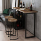 Industrial Pine Pub Bar Table Indoor Iron Double Pedestal Bar Dining Table with 2-Shelf Clearhalo 'Bar Furniture' 'Bar Tables' 'bar_tables' 'furn' 'furn_bar_tables' 'Furniture' 'furniture_bar_tables' 'Kitchen & Dining Furniture' 'kitchen&dining_furn' 'kitchen' 1200x1200_cc2c6e32-9583-4e55-9391-f23ee7c409d3