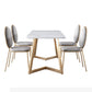Glam Iron Dinette Set 1/2/5 Pieces Rectangle Sintered Stone Top Dining Table Set Clearhalo 'Dining Room Sets' 'Dining Tables & Seating' 'dining_room_set' 'furn' 'furn_dining_room_set' 'Furniture' 'furniture_dining_room_set' 'Kitchen & Dining Furniture' 1200x1200_cc2ca1cc-35f2-4882-9c25-a938e079bc57
