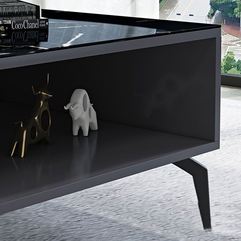 Glam Glass Top Media Console TV Stand Engineered Wood TV Console Clearhalo 'furn' 'furn_tv_stands_entertainment_centers' 'Furniture' 'Living Room Furniture' 'TV Stands & Entertainment Centers' 'TV Stands & Media Storage Furniture' 'tv_stands_entertainment_centers' 1200x1200_cc2d8f23-215f-494b-8892-6ed89cf72c52