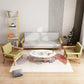 Contemporary Wooden Single Coffee Table 4 Legs Cocktail Table