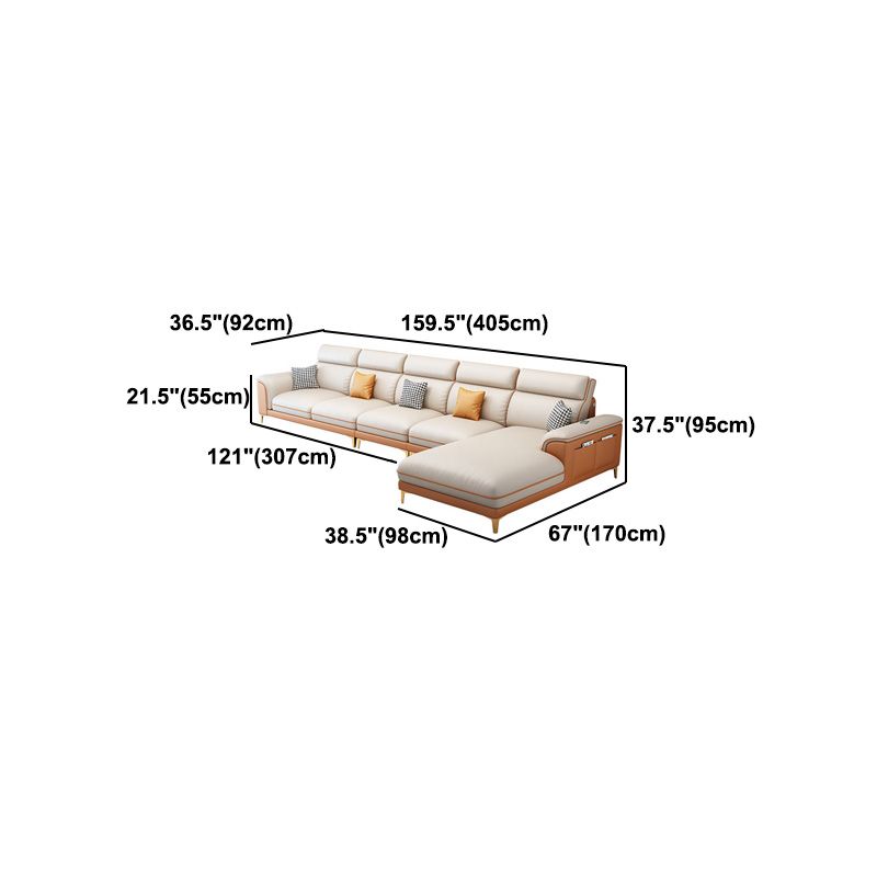 Hedendaagse faux lederen bank met kussen bovenarm voor woonkamer