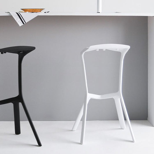 Industrial Plastic Bar Stool Indoor Stackable Bar Height Stool