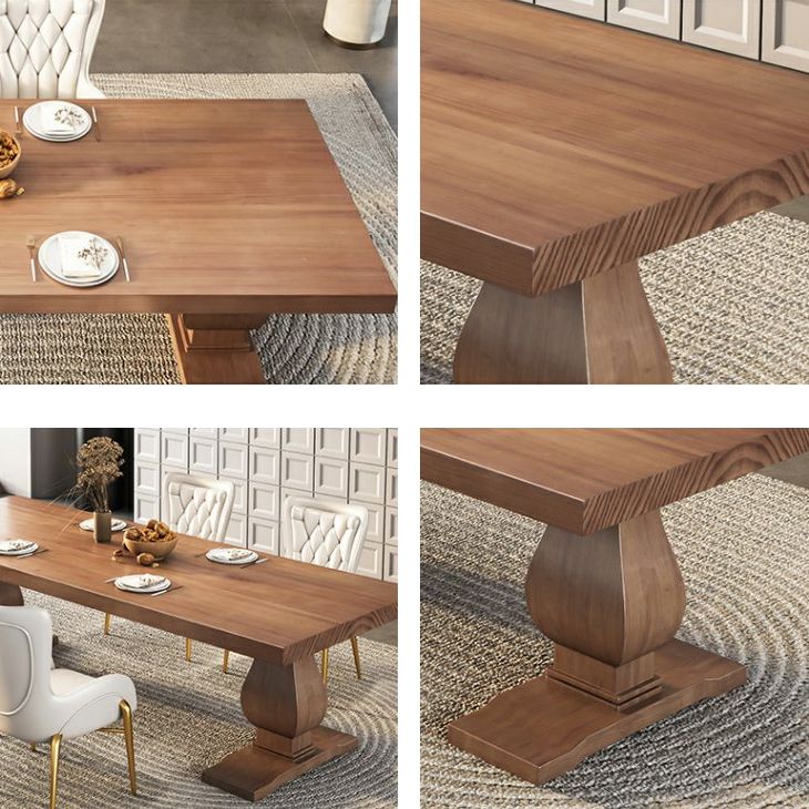 Bois massif 1/3/4/5/7 Pièces Set Dinette Set Rectangle moderne Table de table de salle à manger en naturel