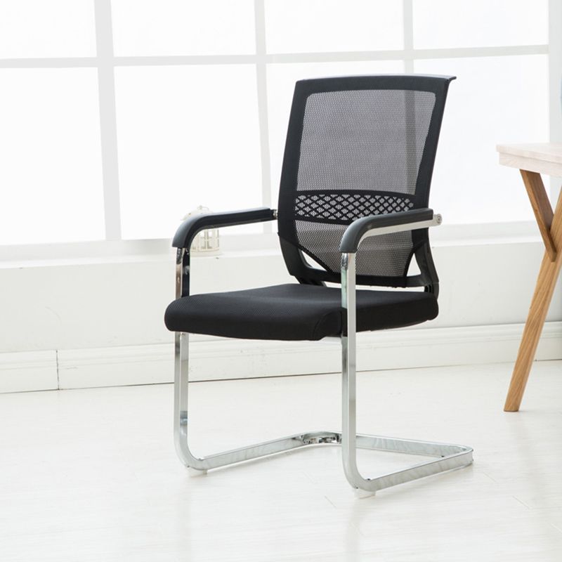 No Wheels Office Chair Modern Fixed Arms Upholstered No Distressing Desk Chair Clearhalo 'furn' 'furn_office_chair' 'Furniture' 'Office Chairs' 'Office Furniture' 'office_chair' 1200x1200_cc3290ba-8037-430a-8282-6f291aad36b5