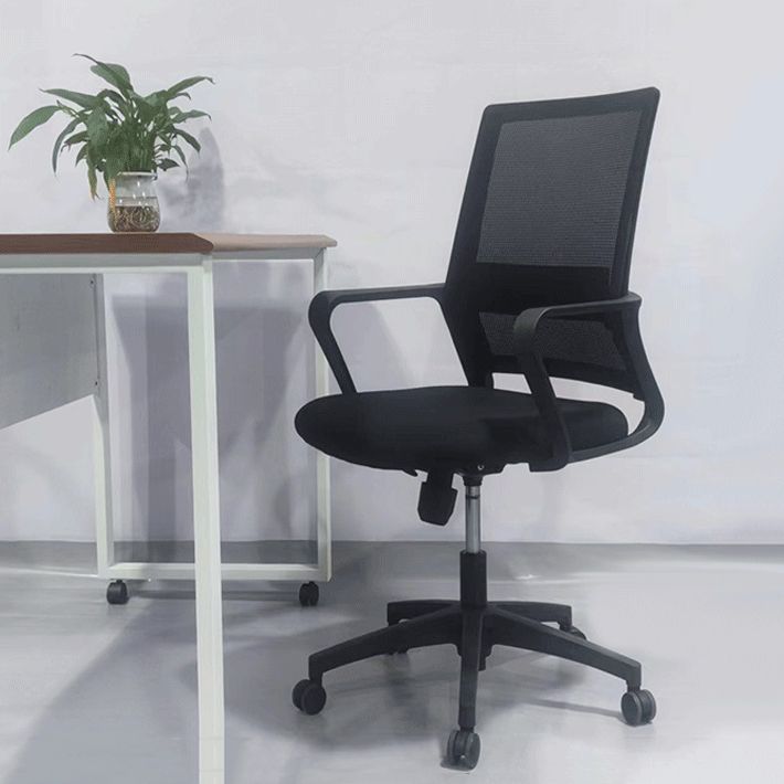 Contemporary High Back Office Chair Black Task Microfiber Chair Clearhalo 'furn' 'furn_office_chair' 'Furniture' 'Office Chairs' 'Office Furniture' 'office_chair' 1200x1200_cc35353a-5cc0-4012-ac23-501a3efb49d1