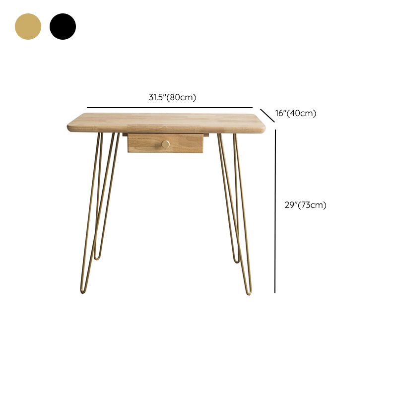 Modern Natural Solid Wood With Drawer Bedroom Makeup Vanity Desk Clearhalo 'Bedroom Furniture' 'furn' 'furn_makeup_vanities' 'Furniture' 'Makeup Vanities' 'makeup_vanities' 1200x1200_cc3589a3-3dbf-47c0-bed7-77836b05dd40