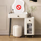 Modern Style Dressing Table Stone Top Vanity Set with Storage Drawers