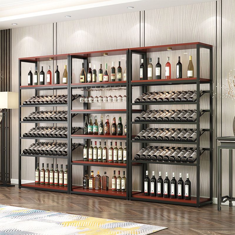 Contemporary Floor Bottle Wine Rack Single Black Metal Wine Holder Clearhalo 'furn' 'furn_wine_racks' 'Furniture' 'Kitchen & Dining Furniture' 'Wine Racks' 'wine_racks' 1200x1200_cc371387-b332-459c-90f7-5edc287a7bb7