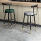 Modern Armless Backrest Counter Stool Iron Cafe Bar Stool with Velvet Cushion Clearhalo 'Bar Furniture' 'Bar Stools' 'bar_stools' 'furn' 'furn_bar_stools' 'Furniture' 'furniture_bar_stools' 'Kitchen & Dining Furniture' 1200x1200_cc37176d-1631-4257-b360-97d6dc3af103