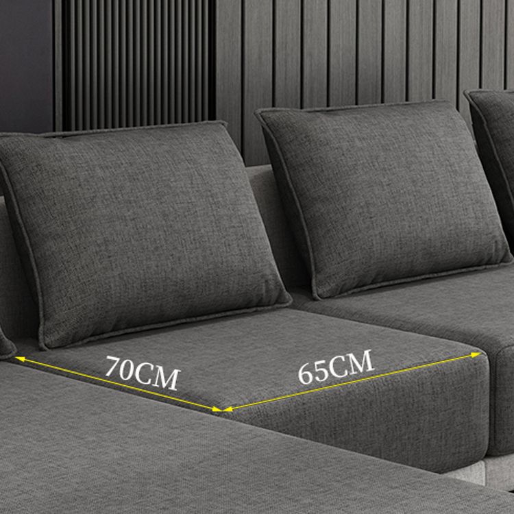 Contemporary Loose Back Removable Cushions Sofa with Reversible Chaise for Living Room Clearhalo 'furn' 'furn_sectionals' 'Furniture' 'furniture_sectionals' 'kitchen' 'kitchen_sectionals' 'Living Room Furniture' 'Sectionals' 1200x1200_cc39182d-cc91-45ae-84bb-16a1121d86eb