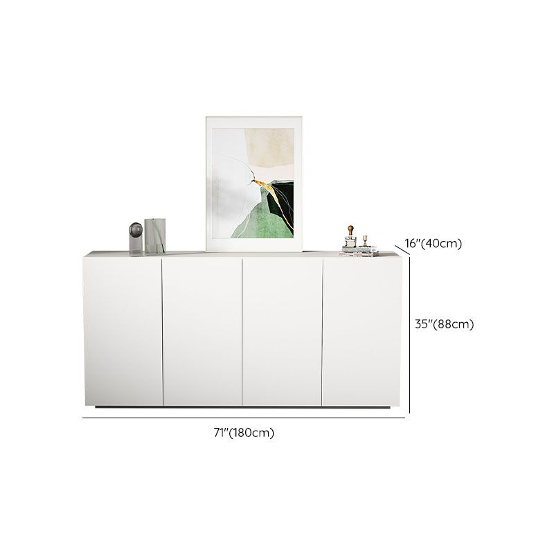 Buffet de madera de ingeniería moderno de ingeniería con estantes para el comedor